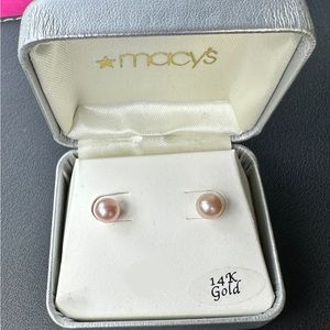Rose Pearl Stud Earrings